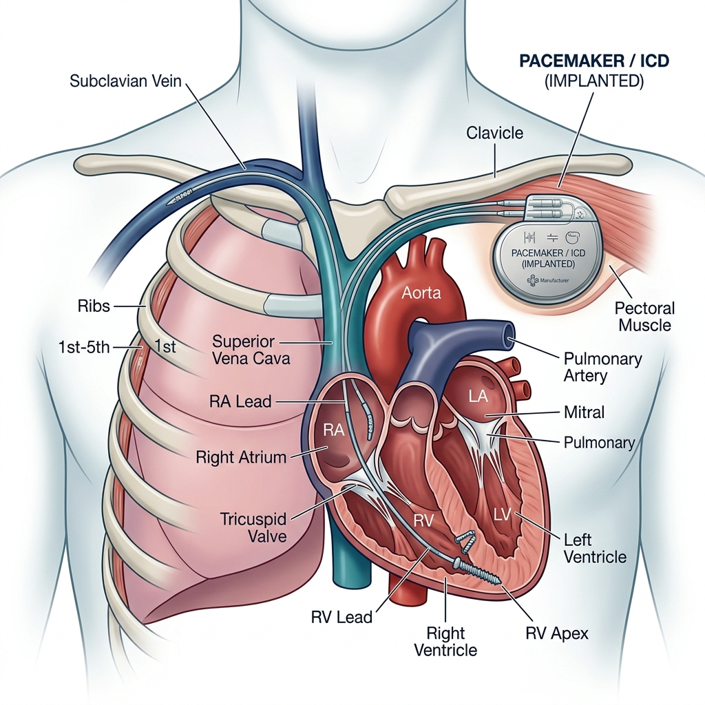 Kalp pili ve ICD şok cihazı implantasyonu